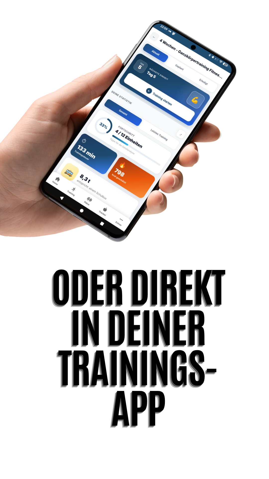 Trainingsplan auf Wunsch in der AE Fit & Health App